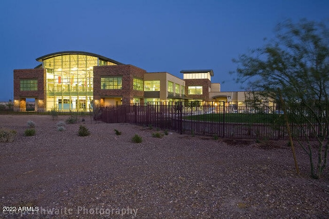 exterior space featuring fence