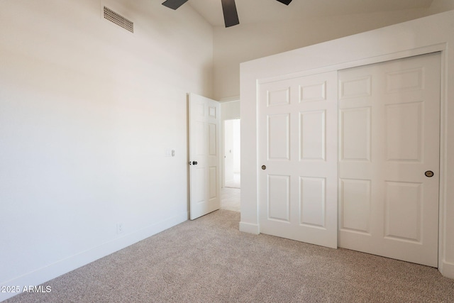 4037 E Milton Dr, Cave Creek, AZ 85331 - unfurnished bedroom featuring carpet flooring, a closet, and ceiling fan