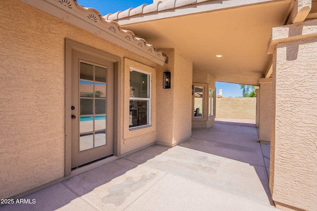 4037 E Milton Dr, Cave Creek, AZ 85331 - property entrance with a patio and stucco siding