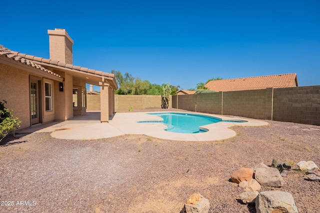 4037 E Milton Dr, Cave Creek, AZ 85331 - view of pool with a fenced backyard and a patio