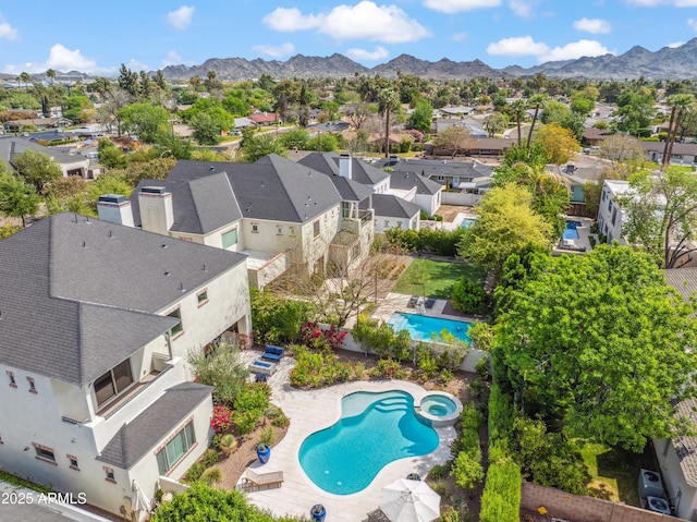 625 W Echo Ln, Phoenix, AZ 85021 - birds eye view of property with a mountain view and a residential view