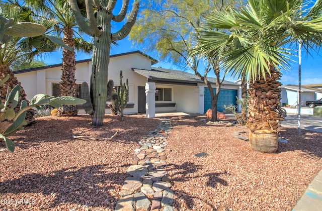 view of front of home featuring stucco siding