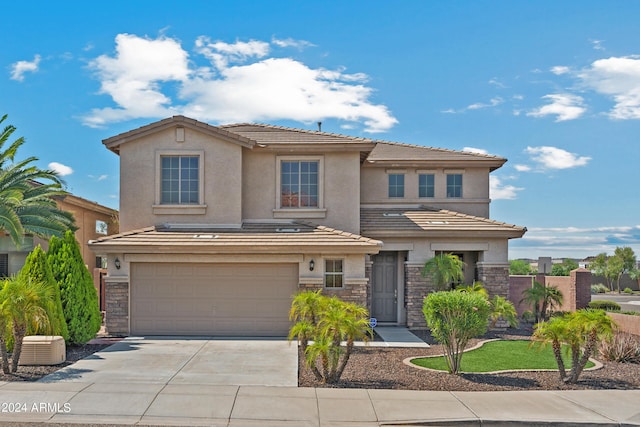 view of front facade with a garage