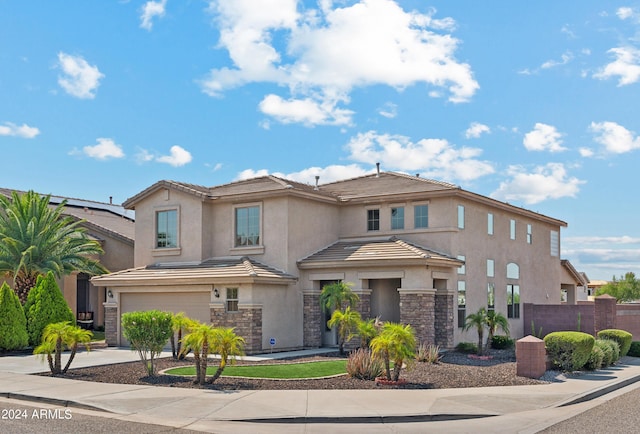 view of front facade featuring a garage