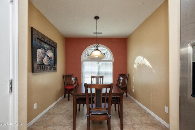 view of tiled dining area