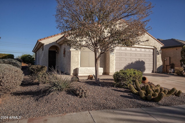 view of front facade with a garage