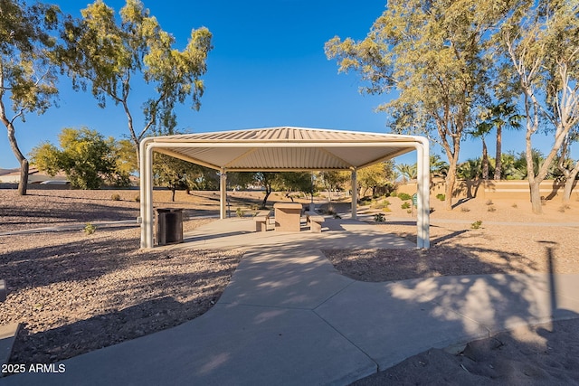 view of property's community with a gazebo