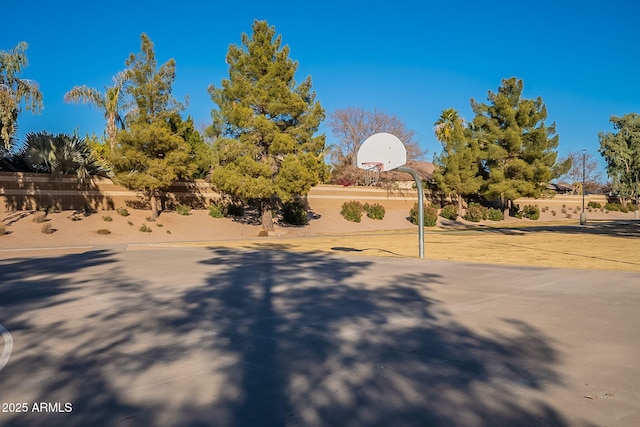 view of basketball court