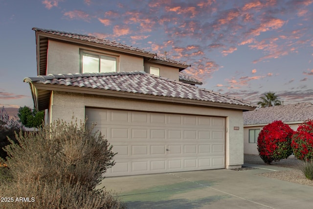 view of front of home featuring a garage