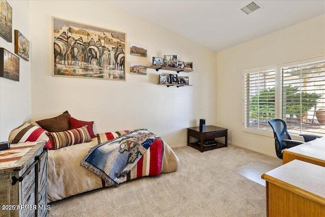 10796 N Saddle Pass Rd, Prescott, AZ 86305 - bedroom featuring carpet, an office area, and vaulted ceiling