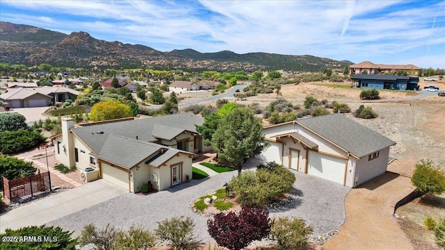 10796 N Saddle Pass Rd, Prescott, AZ 86305 - aerial perspective of suburban area with a mountain backdrop