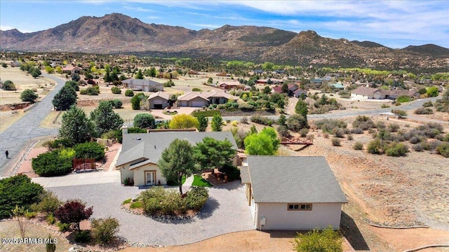 10796 N Saddle Pass Rd, Prescott, AZ 86305 - aerial perspective of suburban area with a mountain backdrop
