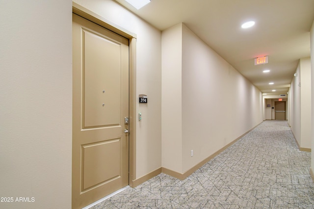 2511 W Queen Creek Rd Unit 374, Chandler, AZ 85248 - corridor featuring carpet, recessed lighting, and baseboards