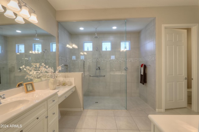 27552 W Tonopah Dr, Buckeye, AZ 85396 - full bath featuring vanity, a shower stall, and tile patterned floors