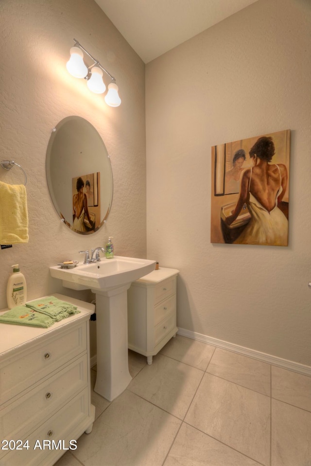 bathroom featuring tile patterned flooring