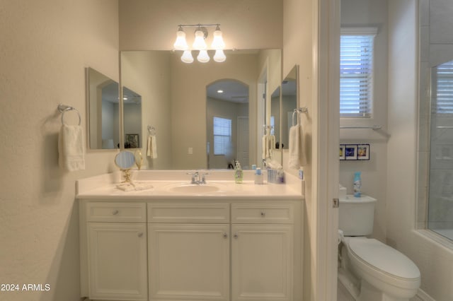 27552 W Tonopah Dr, Buckeye, AZ 85396 - bathroom with vanity, toilet, and a shower