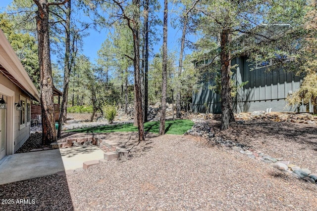 view of yard with a patio