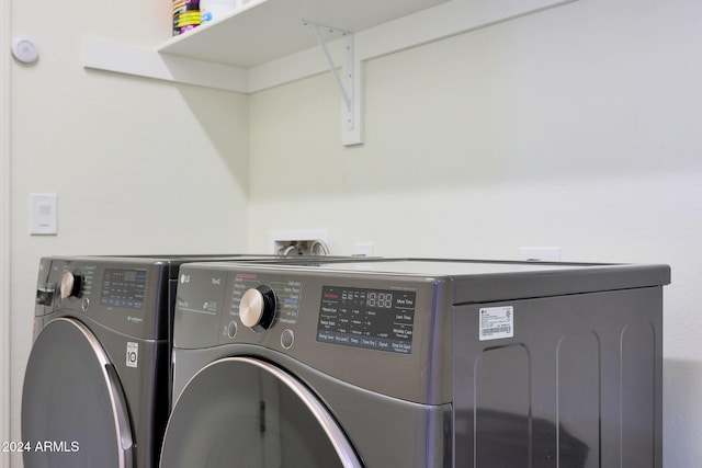 laundry area with separate washer and dryer