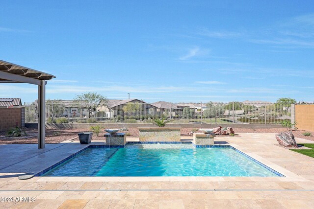 16918 S 180th Dr, Goodyear, AZ 85338 - view of pool with a patio, a fenced in pool, and a fenced backyard
