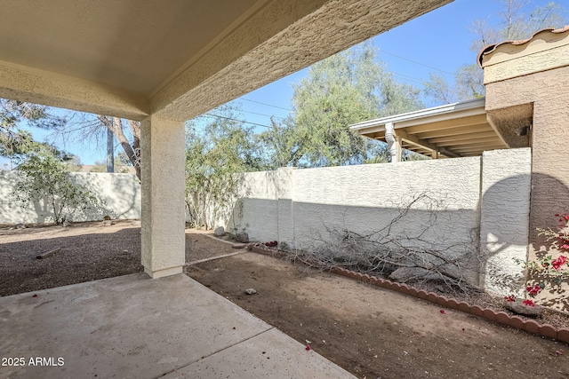 view of patio / terrace with a fenced backyard