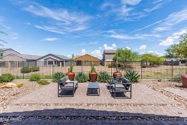 view of patio featuring outdoor lounge area