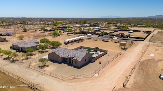 35011 N 214th Ave, Wittmann, AZ 85361 - bird's eye view featuring view of desert, a mountain view, and a rural view