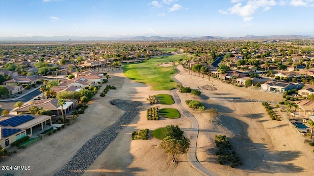 bird's eye view with a mountain view