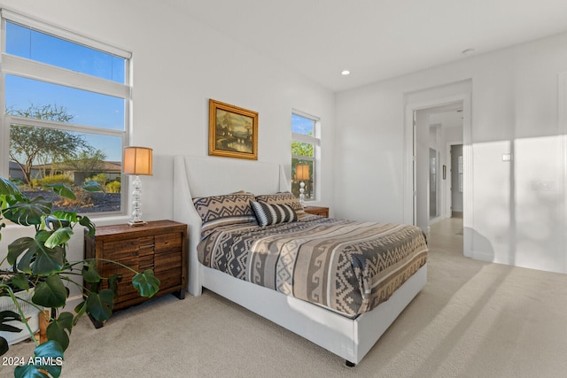 view of carpeted bedroom