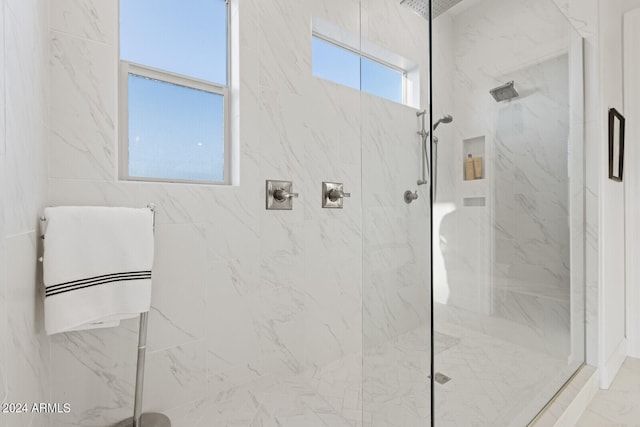 bathroom with walk in shower