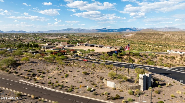 aerial view featuring a mountain view