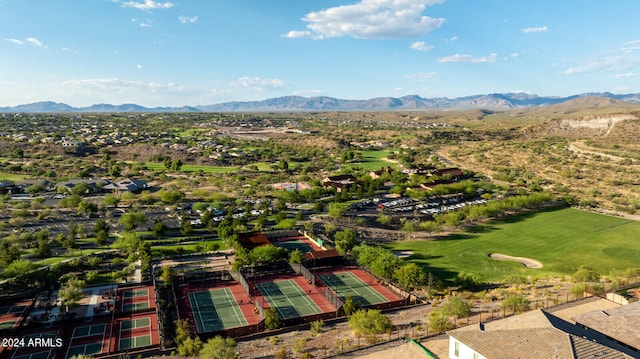 aerial view featuring a mountain view