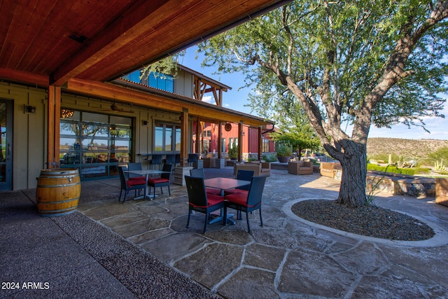 view of patio / terrace with an outdoor hangout area