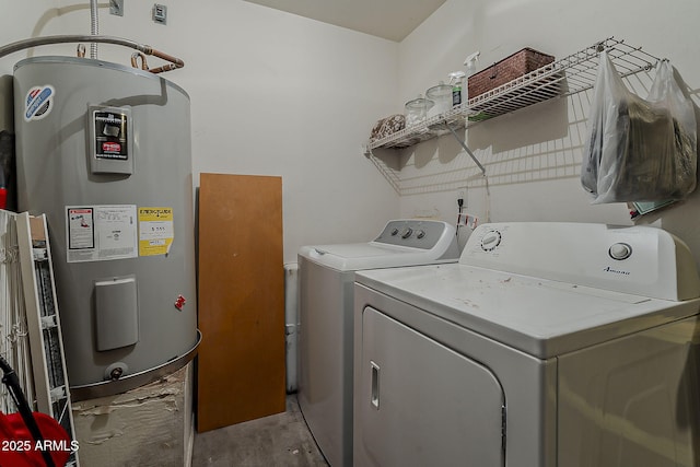 11101 E Abilene Ave, Mesa, AZ 85208 - laundry area featuring water heater and independent washer and dryer