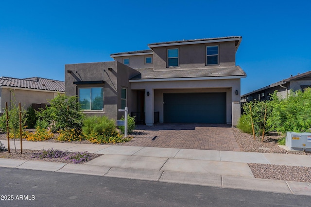 22822 E Watford Dr, Queen Creek, AZ 85142 - traditional-style house with stucco siding, decorative driveway, and a garage