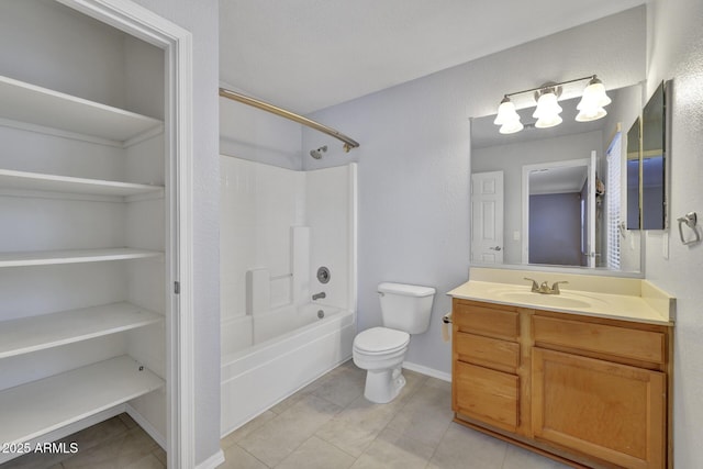 1090 S Bogle Ct, Chandler, AZ 85286 - full bathroom featuring vanity, shower / bathtub combination, tile patterned flooring, and a chandelier