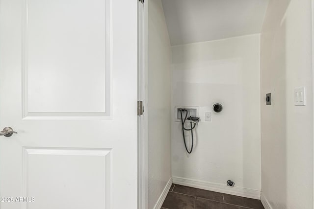 2000 N 36th St Unit 17, Phoenix, AZ 85008 - washroom featuring hookup for an electric dryer, washer hookup, and dark tile patterned floors