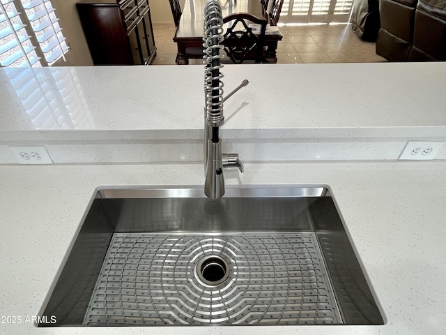 interior details featuring sink