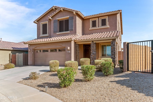 view of front of home featuring a garage