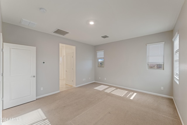 empty room featuring light carpet and a healthy amount of sunlight