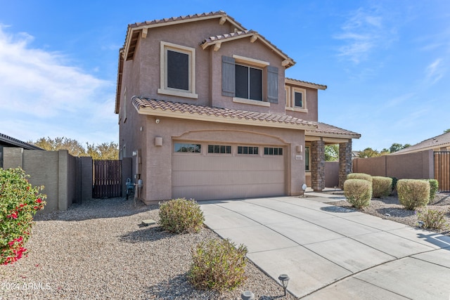 view of front of house featuring a garage