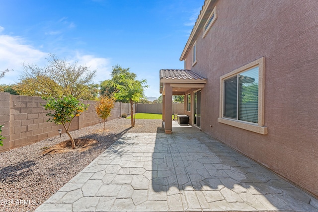 view of patio with central air condition unit