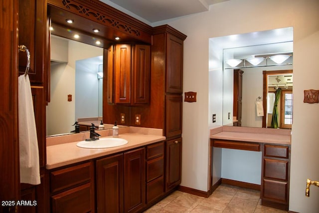 bathroom with vanity