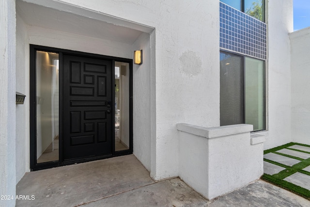 view of doorway to property