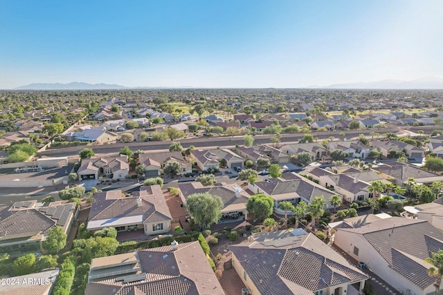 bird's eye view featuring a mountain view