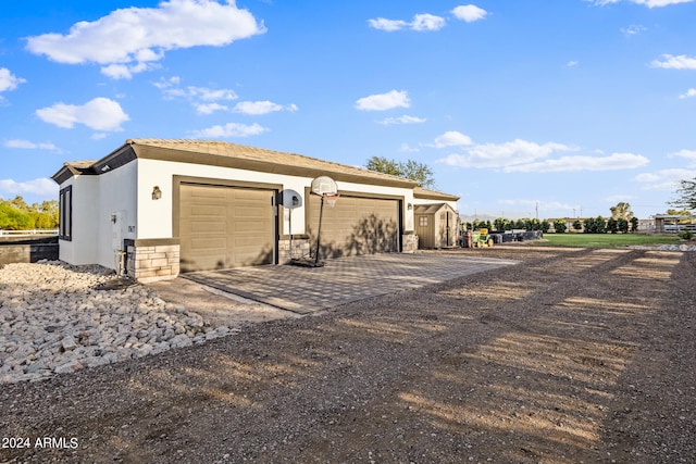 view of home's exterior featuring a garage