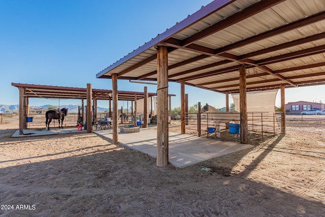 exterior space with an outdoor structure