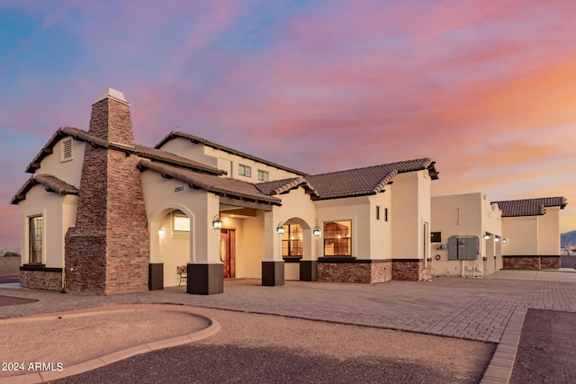 view of mediterranean / spanish house