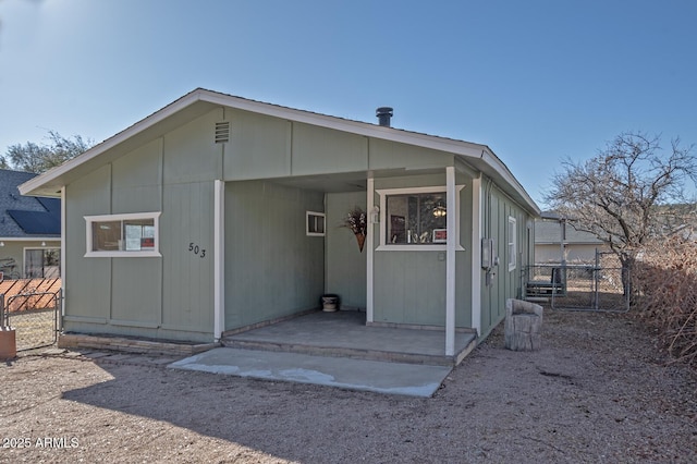 exterior space featuring fence