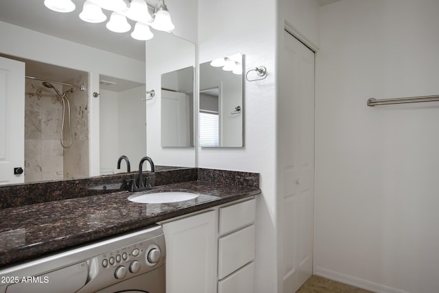 3619 E Monterosa St Unit 202, Phoenix, AZ 85018 - full bath featuring washer / clothes dryer, vanity, and a shower