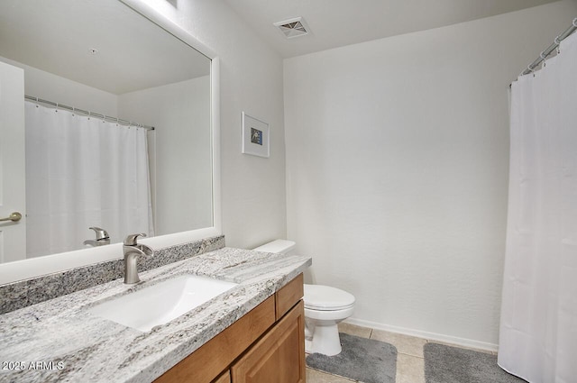 19700 N 76th St Unit 1058, Scottsdale, AZ 85255 - full bath featuring toilet, visible vents, tile patterned floors, and vanity